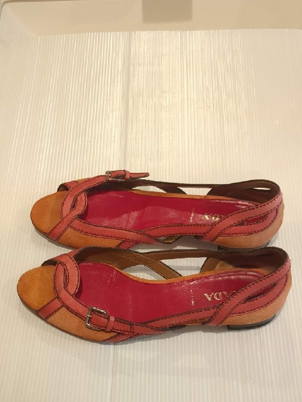 Prada Open-Toe Leather Summer SandtShoes